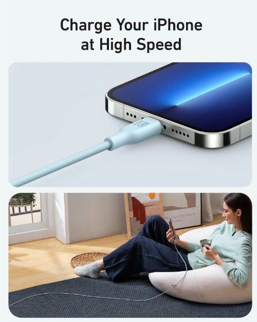 كيبل أنكر 542 من نوع USB-C إلى Lightning بطول 0.9 متر | أزرق كيبل أنكر 542 من نوع USB-C إلى Lightning بطول 0.9 متر | أزرق